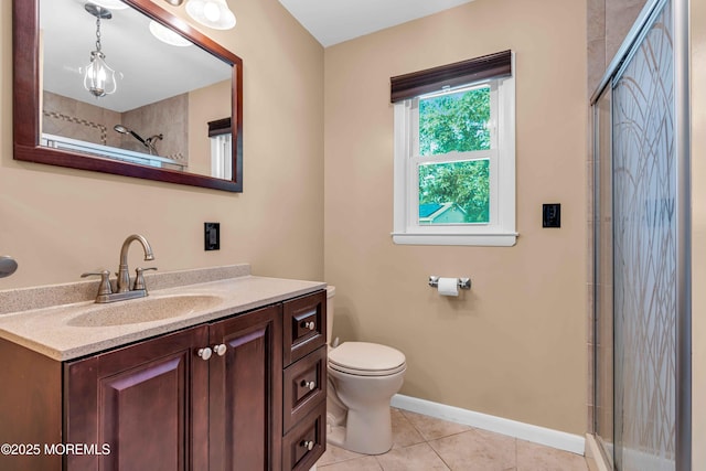 22 Tara Lin Dr, Hazlet, NJ 07730 - full bathroom featuring a shower stall, vanity, and tile patterned floors