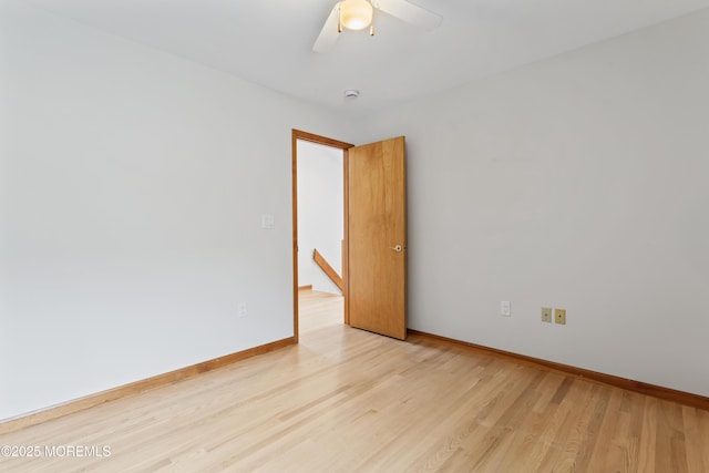 24 Bray Ave, North Middletown, NJ 07748 - unfurnished room featuring light wood finished floors and ceiling fan