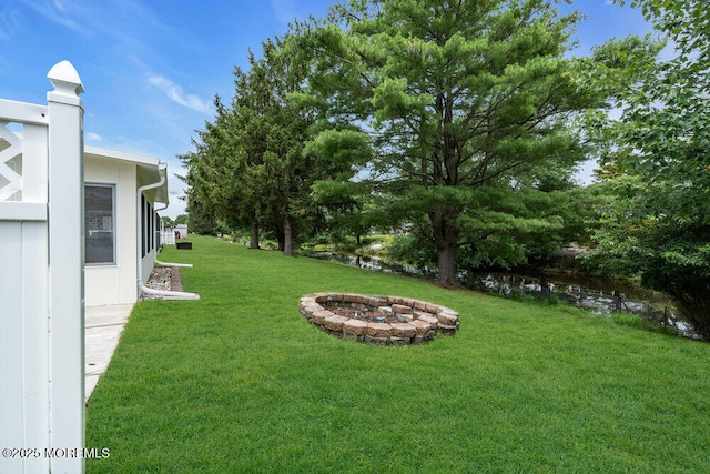 324 Barbados Dr N, Toms River, NJ 08757 - view of grassy yard featuring a fire pit