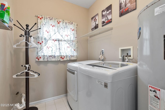 2 Moet Ct, Manchester, NJ 08759 - washroom featuring water heater, washer and dryer, and tile patterned floors