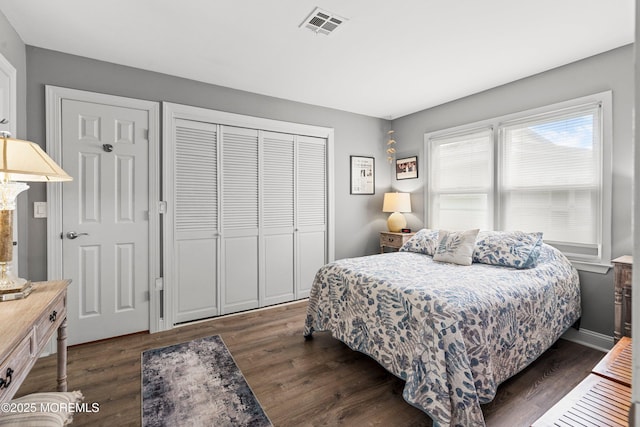 98 Yorkwood Dr, Brick, NJ 08723 - bedroom with a closet and dark wood finished floors