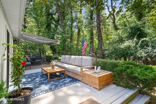 98 Yorkwood Dr, Brick, NJ 08723 - view of patio featuring outdoor dining space and an outdoor living space