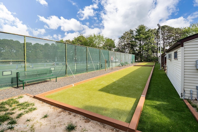 98 Yorkwood Dr, Brick, NJ 08723 - view of tennis court featuring a bocce ball area