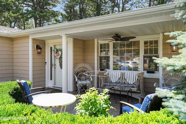 98 Yorkwood Dr, Brick, NJ 08723 - property entrance featuring a ceiling fan