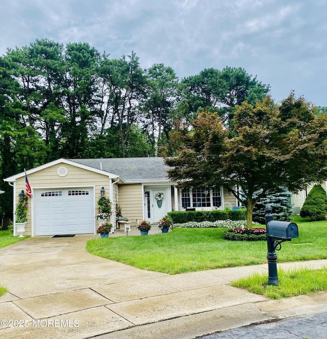 98 Yorkwood Dr, Brick, NJ 08723 - single story home featuring concrete driveway, a front yard, and a garage