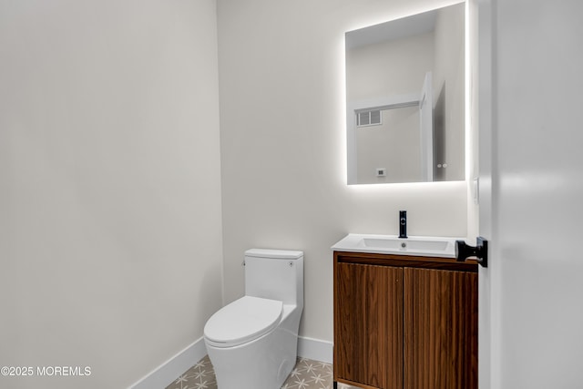 21 Pension Hill Rd, Manalapan, NJ 07726 - half bathroom featuring vanity and tile patterned floors