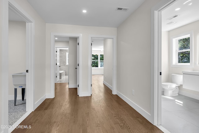 21 Pension Hill Rd, Manalapan, NJ 07726 - hall with wood finished floors and recessed lighting