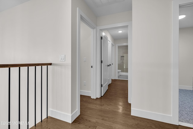 21 Pension Hill Rd, Manalapan, NJ 07726 - hall featuring baseboards and wood finished floors