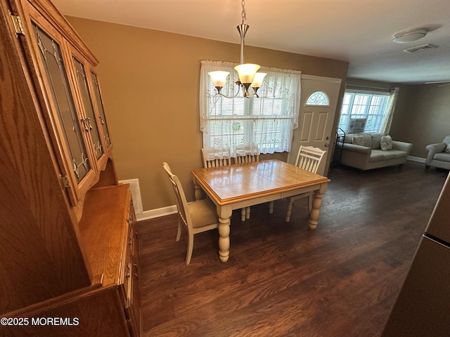9 Maine Ct Unit 741, Matawan, NJ 07747 - dining room featuring dark wood-style floors and a chandelier