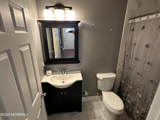 9 Maine Ct Unit 741, Matawan, NJ 07747 - full bathroom with marble finish floors, vanity, and a shower with shower curtain