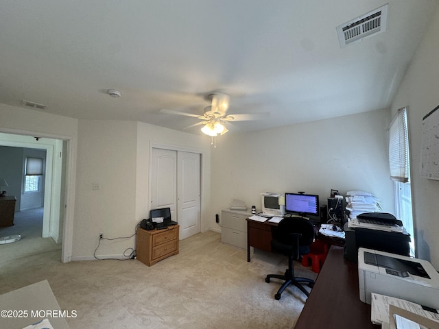 1642 Mink Ct, Toms River, NJ 08755 - office with light colored carpet and a ceiling fan