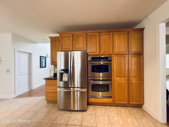 1642 Mink Ct, Toms River, NJ 08755 - kitchen featuring stainless steel appliances and brown cabinetry