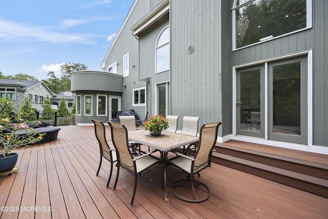 42 Nikki Ct, Morganville, NJ 07751 - deck with outdoor dining area