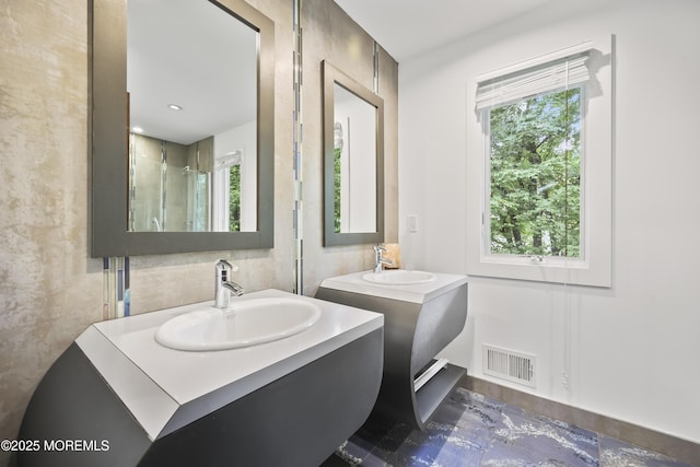 42 Nikki Ct, Morganville, NJ 07751 - bathroom with plenty of natural light and two vanities
