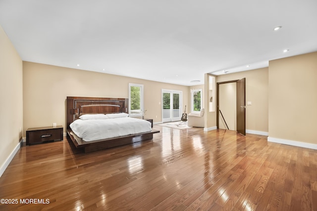 42 Nikki Ct, Morganville, NJ 07751 - bedroom featuring wood finished floors, access to outside, and recessed lighting