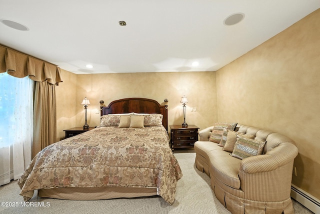 7 Stony Ridge Dr, Hillsdale, NJ 07642 - carpeted bedroom with a baseboard radiator and recessed lighting