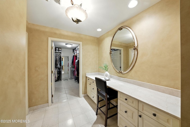 7 Stony Ridge Dr, Hillsdale, NJ 07642 - bathroom featuring vanity, tile patterned flooring, and a spacious closet