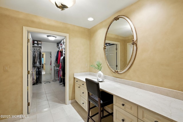 7 Stony Ridge Dr, Hillsdale, NJ 07642 - bathroom featuring vanity, tile patterned floors, and a spacious closet