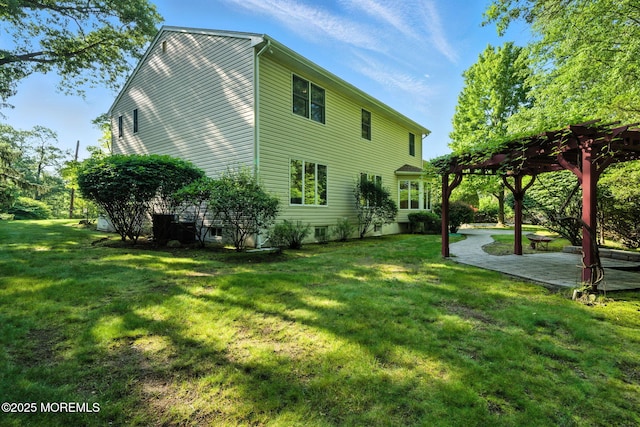 7 Stony Ridge Dr, Hillsdale, NJ 07642 - view of home's exterior featuring a pergola, a yard, and a patio