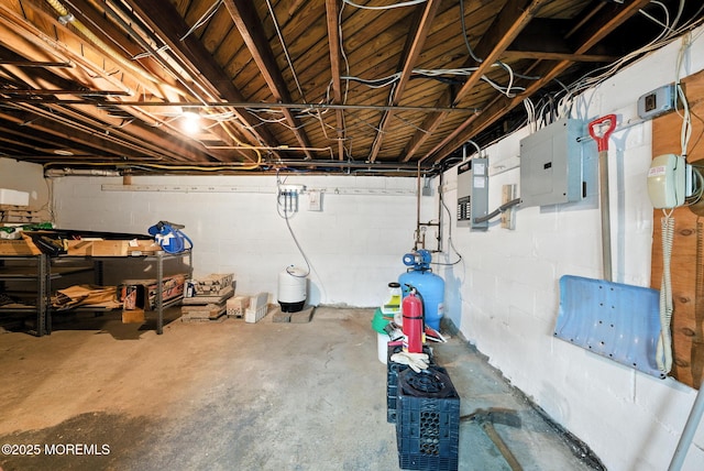 7 Stony Ridge Dr, Hillsdale, NJ 07642 - unfinished below grade area featuring electric panel and concrete block wall