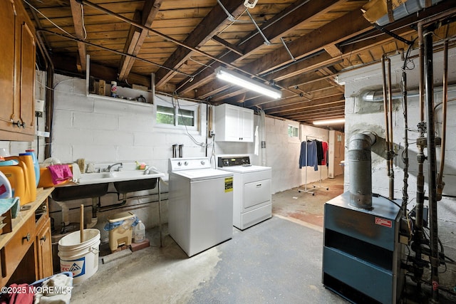 7 Stony Ridge Dr, Hillsdale, NJ 07642 - below grade area featuring washing machine and dryer and a sink