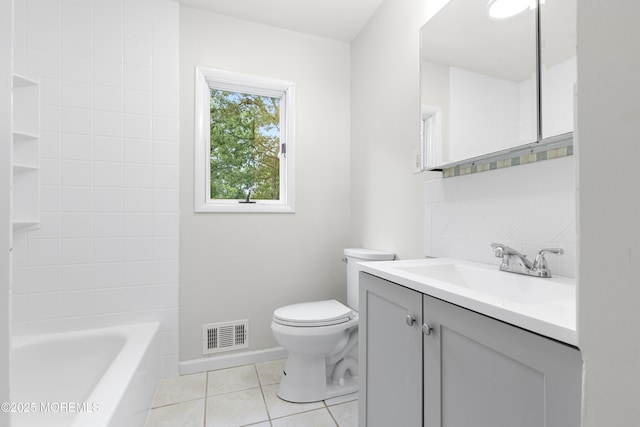 424 River Ter, Toms River, NJ 08755 - bathroom featuring vanity, tasteful backsplash, and tile patterned floors