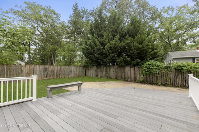 424 River Ter, Toms River, NJ 08755 - wooden deck featuring a fenced backyard