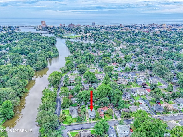 1416 Garven Ave, Ocean Twp, NJ 07712 - aerial view of property and surrounding area with a nearby body of water and nearby suburban area
