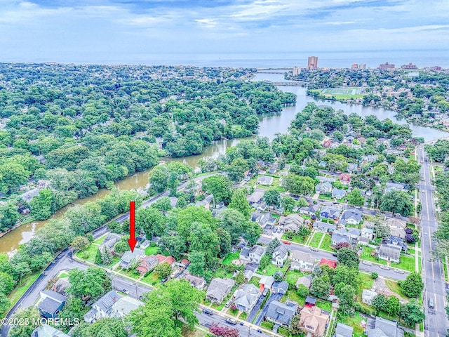 1416 Garven Ave, Ocean Twp, NJ 07712 - aerial view of property and surrounding area featuring a large body of water and nearby suburban area