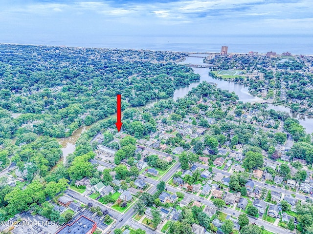 1416 Garven Ave, Ocean Twp, NJ 07712 - aerial view of property and surrounding area with a nearby body of water