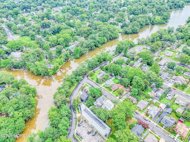 1416 Garven Ave, Ocean Twp, NJ 07712 - aerial view of property and surrounding area with a large body of water and a tree filled landscape