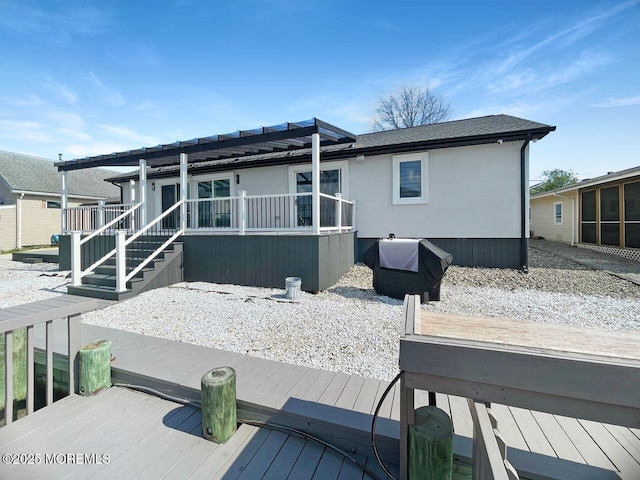 177 N Ensign Dr, Little Egg Harbor, NJ 08087 - back of property with a deck