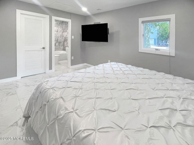 177 N Ensign Dr, Little Egg Harbor, NJ 08087 - bedroom with marble finish floors and connected bathroom