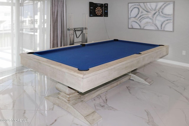 177 N Ensign Dr, Little Egg Harbor, NJ 08087 - playroom with marble tiled floors and billiards