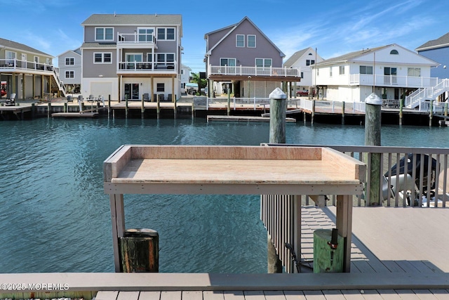 177 N Ensign Dr, Little Egg Harbor, NJ 08087 - dock area featuring a water view and a residential view