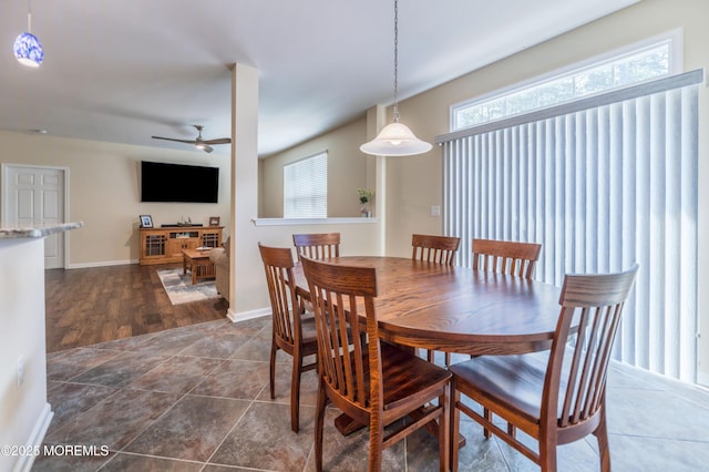51 Galley Way, Little Egg Harbor, NJ 08087 - dining room with healthy amount of natural light, ceiling fan, and wood finished floors