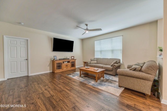 51 Galley Way, Little Egg Harbor, NJ 08087 - living room with ceiling fan and wood finished floors