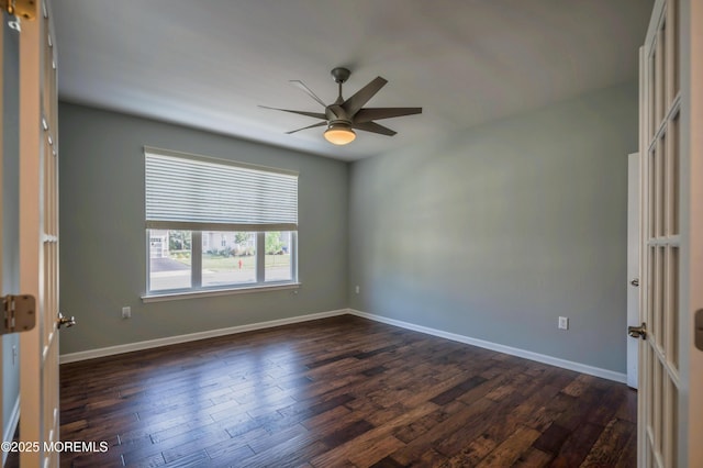 51 Galley Way, Little Egg Harbor, NJ 08087 - unfurnished room with dark wood-style flooring and ceiling fan