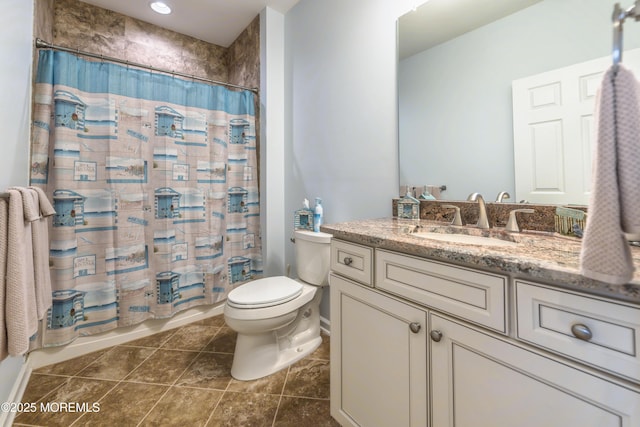 51 Galley Way, Little Egg Harbor, NJ 08087 - full bathroom with vanity, tile patterned floors, and shower / bath combination with curtain