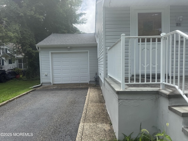 132 Harrison Ave, Fair Haven, NJ 07704 - garage featuring asphalt driveway