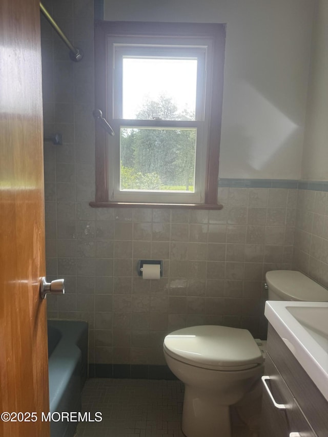 132 Harrison Ave, Fair Haven, NJ 07704 - bathroom featuring vanity and tile walls