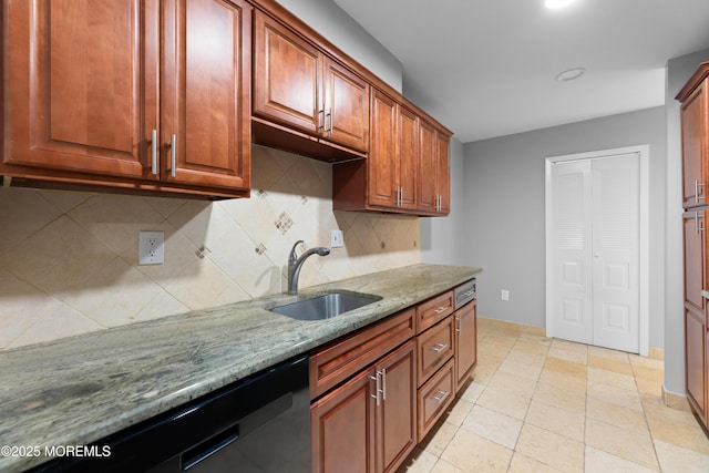 229 Medford Ct Unit B, Manalapan, NJ 07726 - kitchen with dishwasher, backsplash, and light stone counters