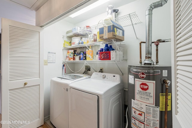 9 Penny Ln, Jackson, NJ 08527 - washroom featuring water heater and separate washer and dryer