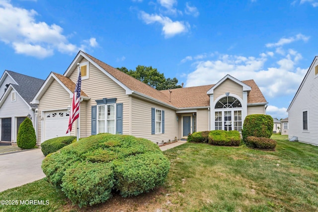 9 Penny Ln, Jackson, NJ 08527 - view of front of property featuring an attached garage, a front yard, driveway, and a shingled roof