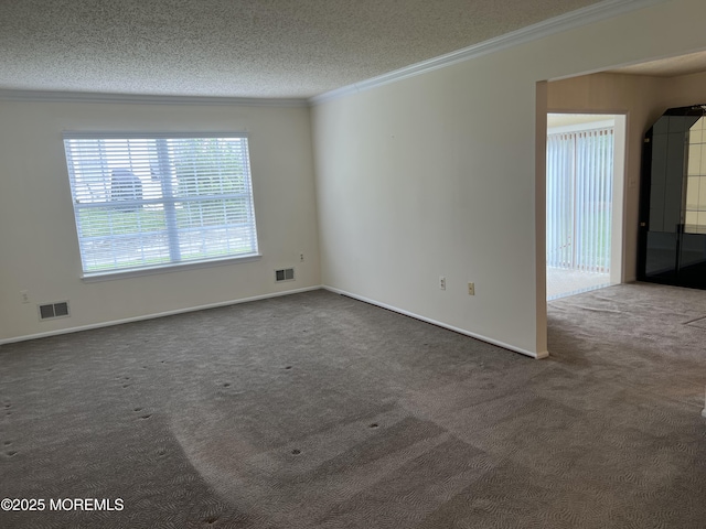 2 Mayapple Dr, Brick, NJ 08724 - unfurnished room with ornamental molding, carpet, and a textured ceiling