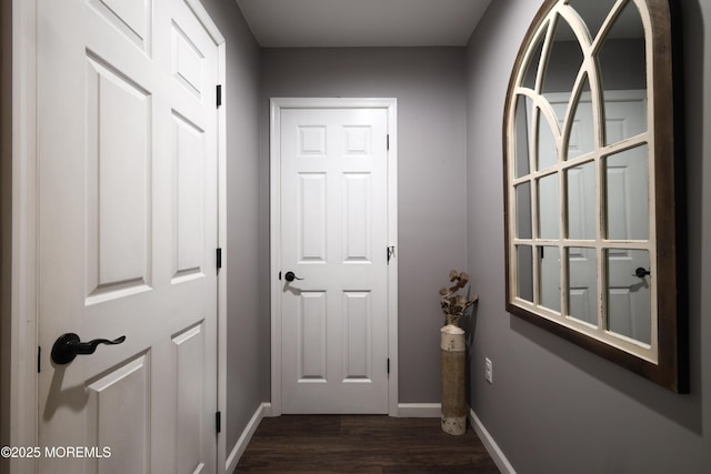 1113 Pemberton St, Toms River, NJ 08757 - doorway with dark wood-type flooring and baseboards