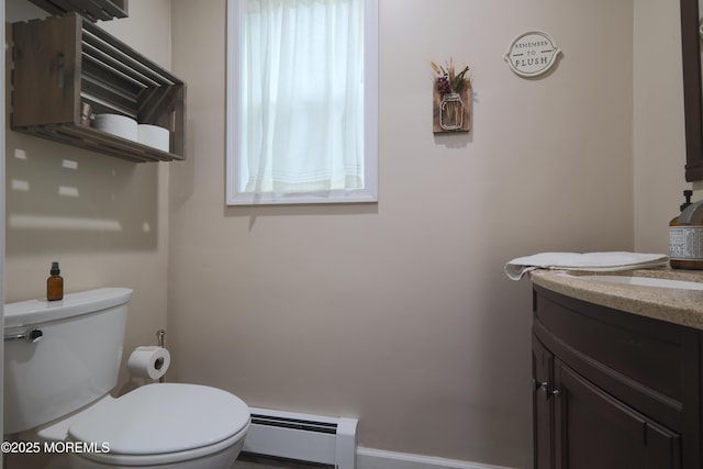 1113 Pemberton St, Toms River, NJ 08757 - half bath with a baseboard heating unit and vanity