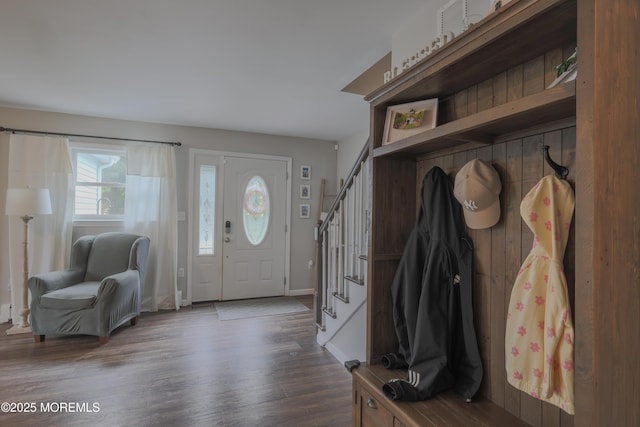 1113 Pemberton St, Toms River, NJ 08757 - entrance foyer with stairs and wood finished floors
