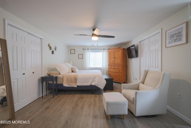 1113 Pemberton St, Toms River, NJ 08757 - bedroom featuring wood finished floors and ceiling fan