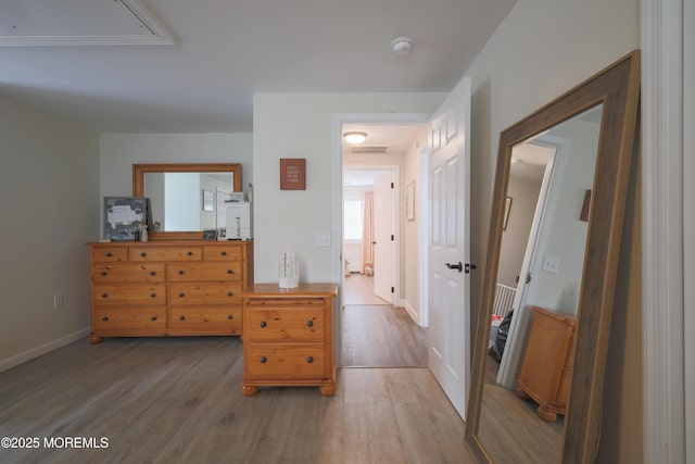 1113 Pemberton St, Toms River, NJ 08757 - corridor featuring light wood-style flooring and attic access